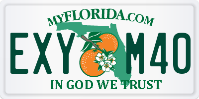 FL license plate EXYM40