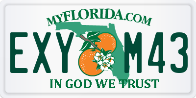 FL license plate EXYM43