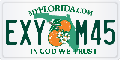 FL license plate EXYM45