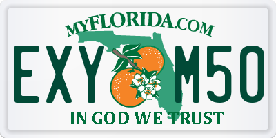 FL license plate EXYM50