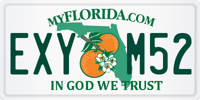 FL license plate EXYM52
