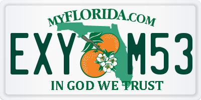 FL license plate EXYM53
