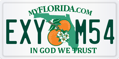 FL license plate EXYM54