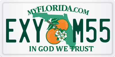 FL license plate EXYM55