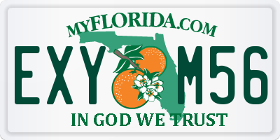 FL license plate EXYM56