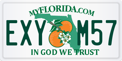 FL license plate EXYM57