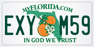 FL license plate EXYM59