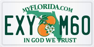 FL license plate EXYM60