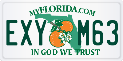 FL license plate EXYM63