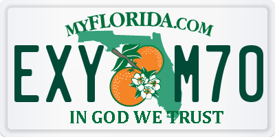 FL license plate EXYM70