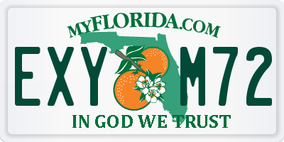 FL license plate EXYM72