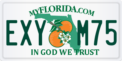 FL license plate EXYM75