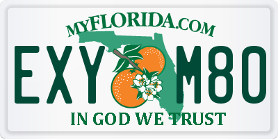 FL license plate EXYM80