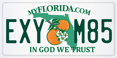 FL license plate EXYM85