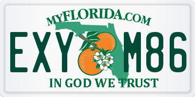 FL license plate EXYM86