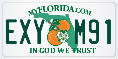 FL license plate EXYM91