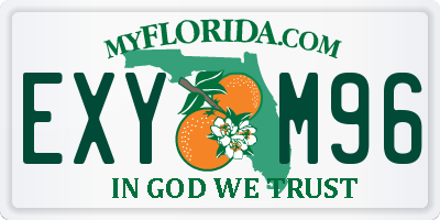 FL license plate EXYM96