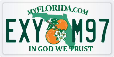 FL license plate EXYM97