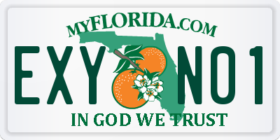 FL license plate EXYN01