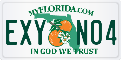 FL license plate EXYN04