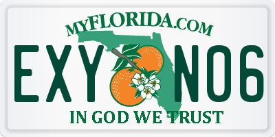 FL license plate EXYN06