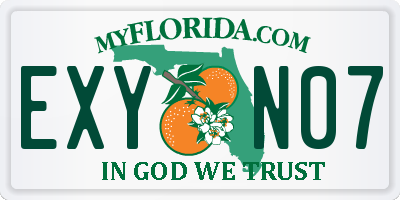 FL license plate EXYN07