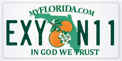 FL license plate EXYN11