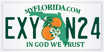 FL license plate EXYN24