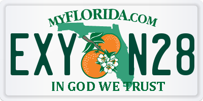 FL license plate EXYN28