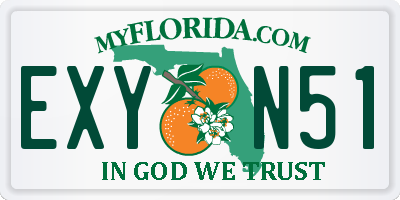 FL license plate EXYN51
