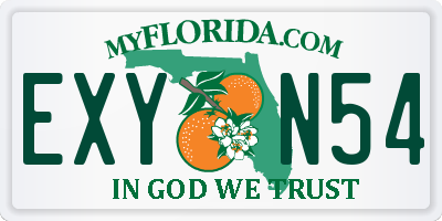 FL license plate EXYN54