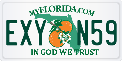 FL license plate EXYN59