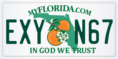 FL license plate EXYN67