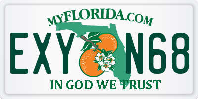FL license plate EXYN68