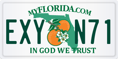 FL license plate EXYN71