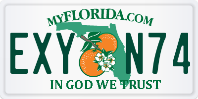 FL license plate EXYN74