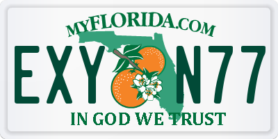 FL license plate EXYN77