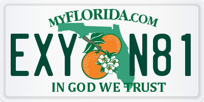 FL license plate EXYN81