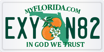 FL license plate EXYN82