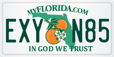 FL license plate EXYN85