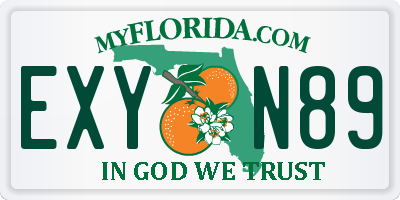 FL license plate EXYN89