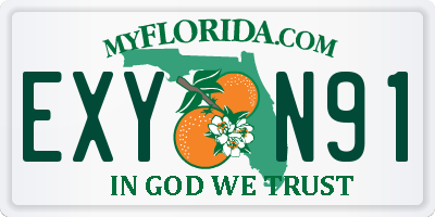 FL license plate EXYN91