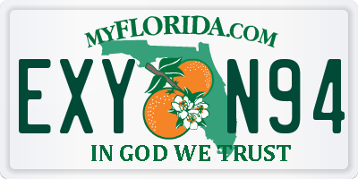 FL license plate EXYN94