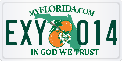 FL license plate EXYO14