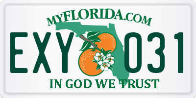 FL license plate EXYO31