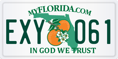 FL license plate EXYO61