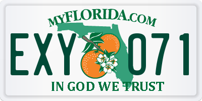 FL license plate EXYO71