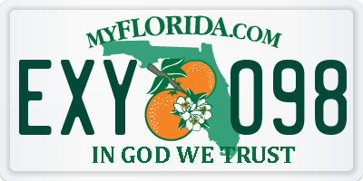 FL license plate EXYO98