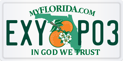 FL license plate EXYP03