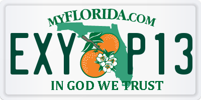 FL license plate EXYP13